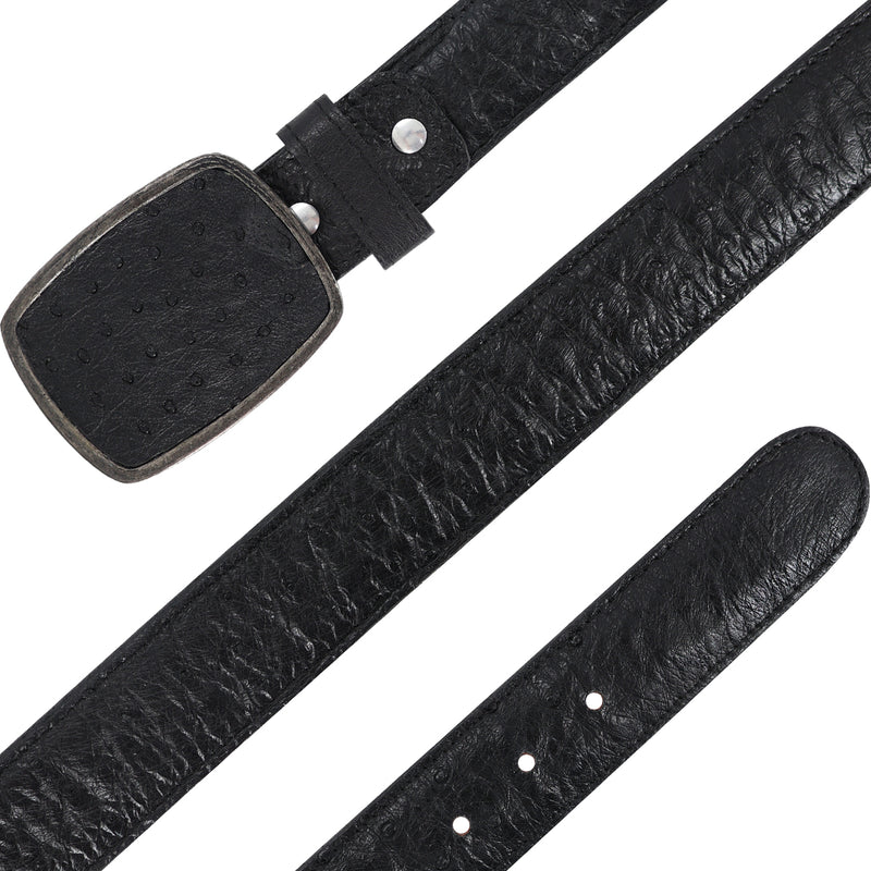 CINTO HOMBRE AVESTRUZ HC NEGRO