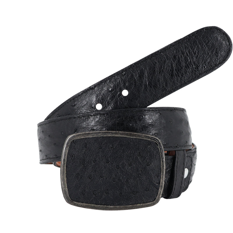 CINTO HOMBRE AVESTRUZ HC NEGRO