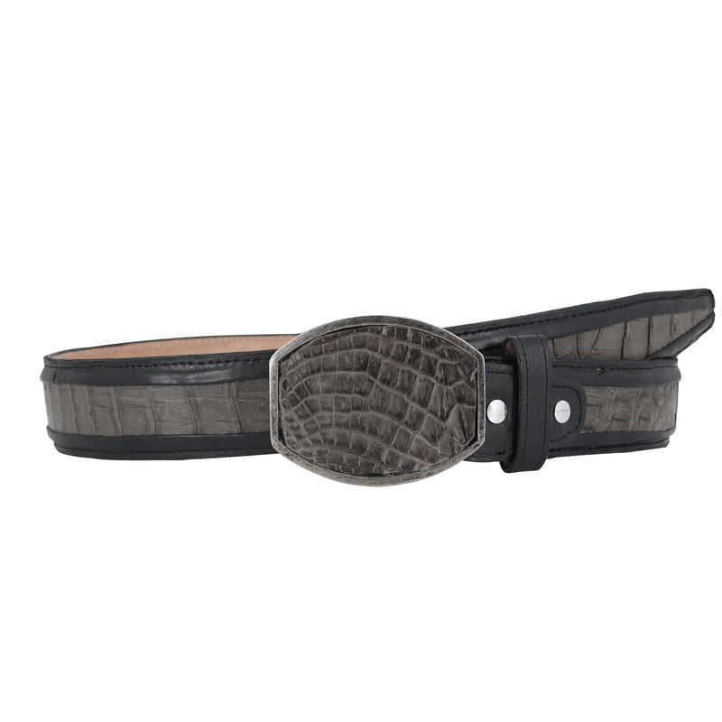 CINTO HOMBRE COCODRILO GRIS